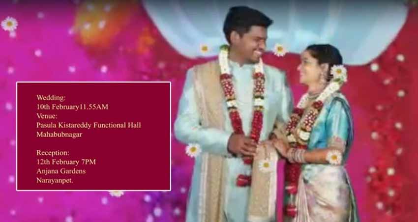 IAS Love Story Viral : Khammam Additional Collector Rahul Cute Love Story Wedding Card Animation Video Viral