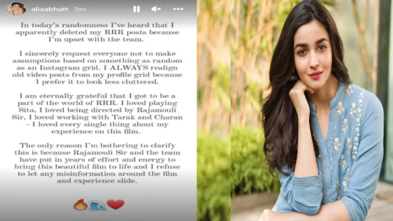 Alia Bhatt _ Bollywood Actress Alia Bhatt quashes rumours about being upset with RRR team, loved working with SS Rajamouli 