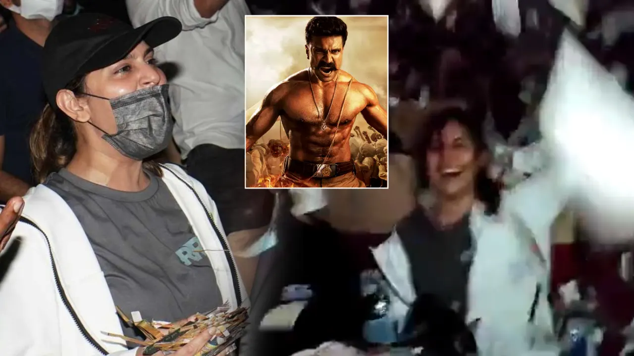 RRR Upasana : Upasana throws papers in theatre after seeing Ram Charan stunning performance in RRR Movie