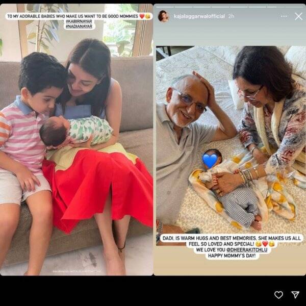 Kajal Aggarwal shares first photo of son Neil on Mothers