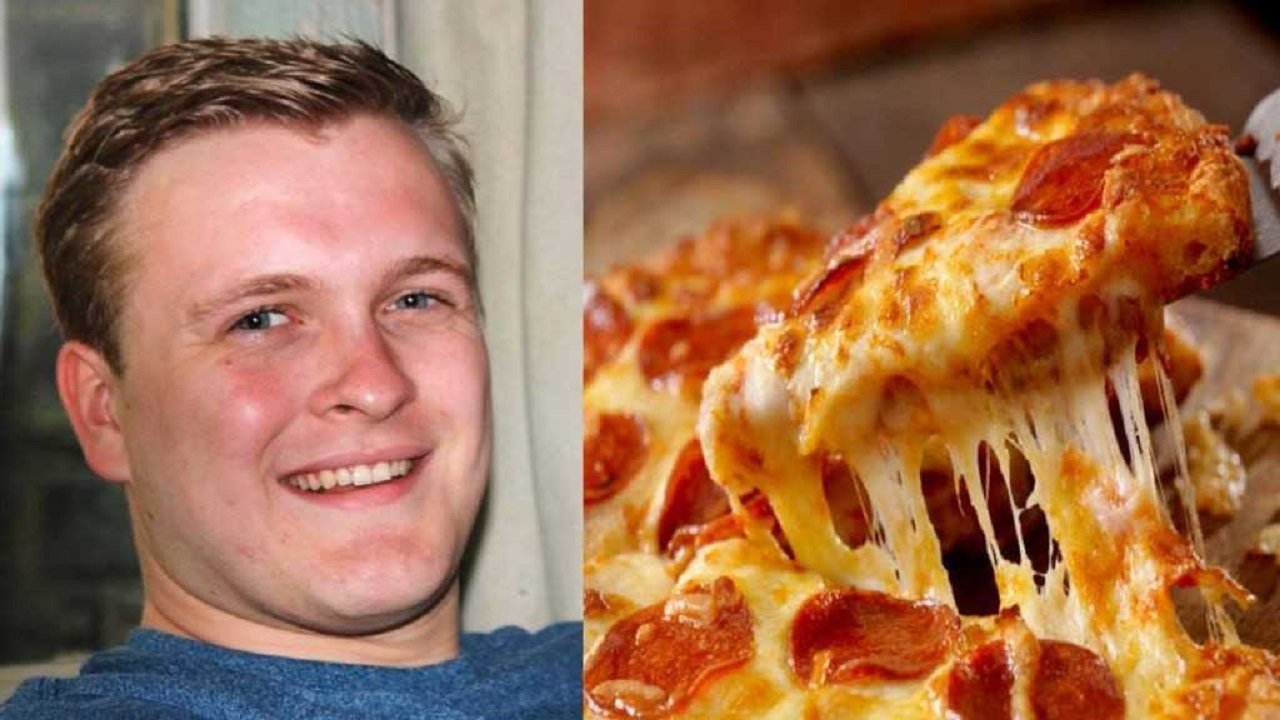 Man died with eat pizza