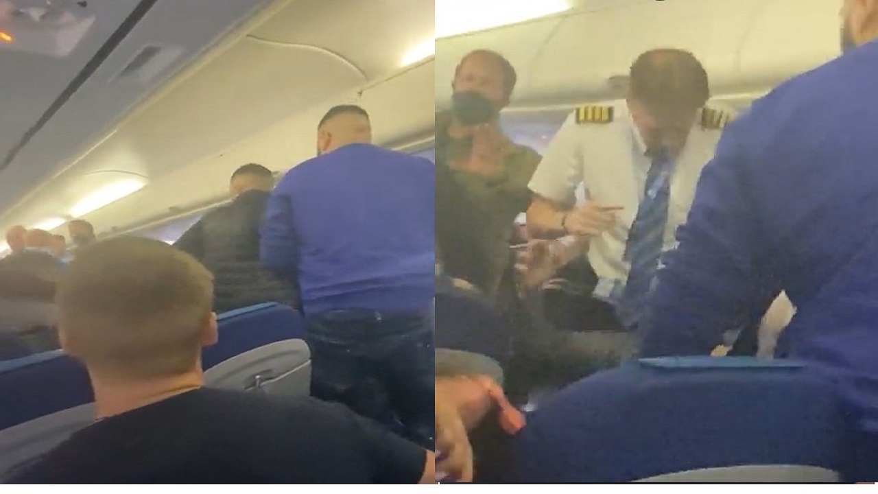 some people beaten each other in the plane