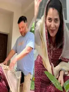 Anchor Anasuya worships Vata Savitri Puja for Her Husband