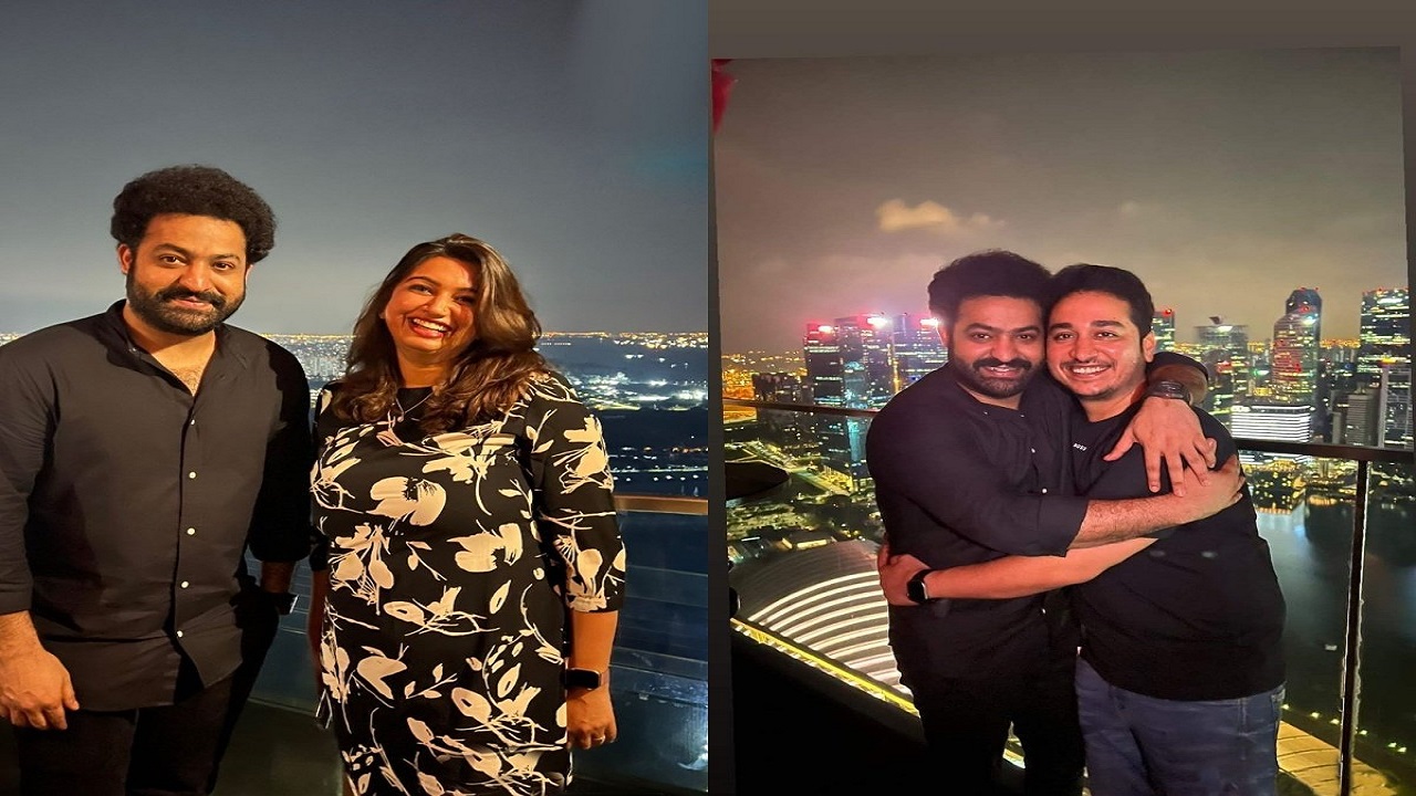 Junior ntr enjoys at family vacation in singapore