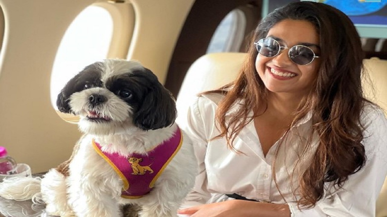 sarkary vaari paata actress keerthy suresh shares some adorabel pics of her dog 1