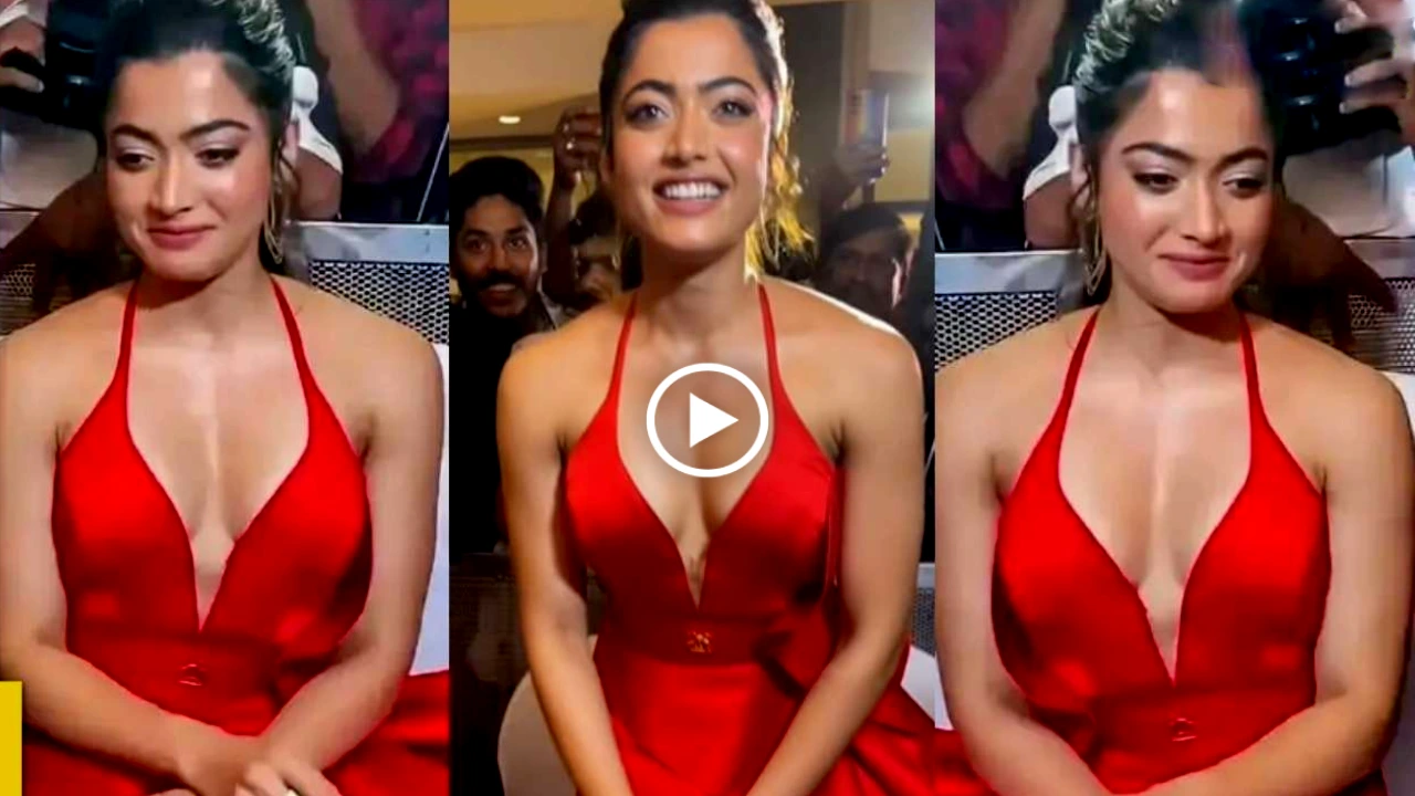 Rashmika Mandanna Looks Gorgeous In Red Dress, Video Goes Viral 