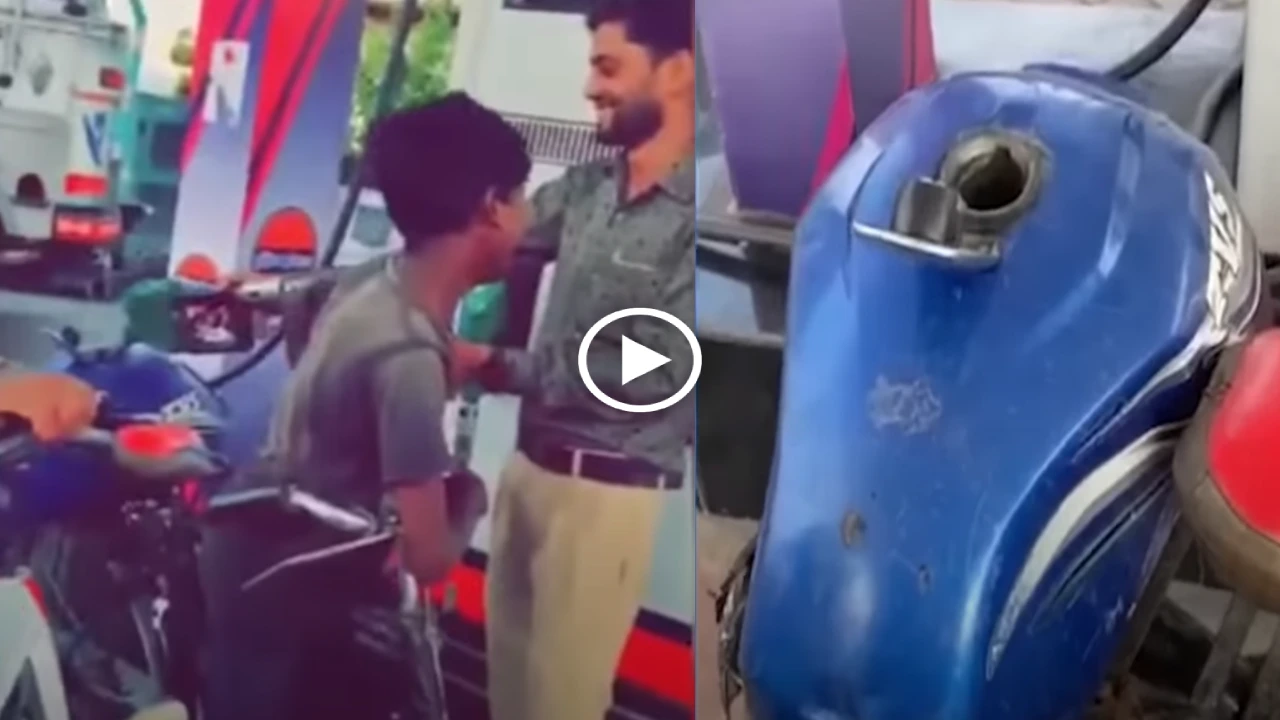 Young Boy Carrying Bike Petrol Tank for Fuel on Bicycle in UP, Video Viral