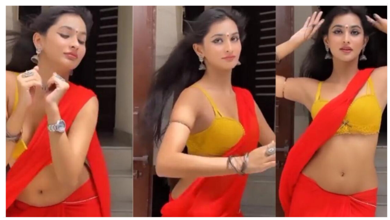 a-young-woman-dances-in-a-saree-the-video-goes-viral