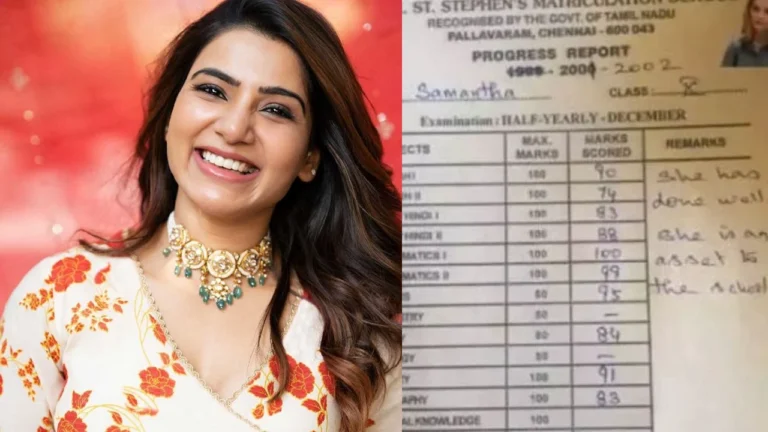 Actress Samantha Shares 10th Class Marks Sheet, Photo Goes Viral