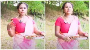sri-reddy-made-chicken-lollipops-for-his-brother-in-law-video-viral