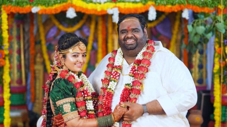 Producerl ravindar and serial actress mahalaxmi got married