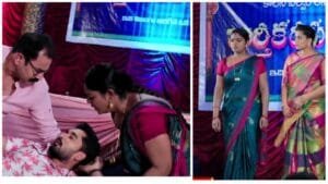 Sourya gets worried as Soundarya enquires about her iin todays karthika deepam serial episode