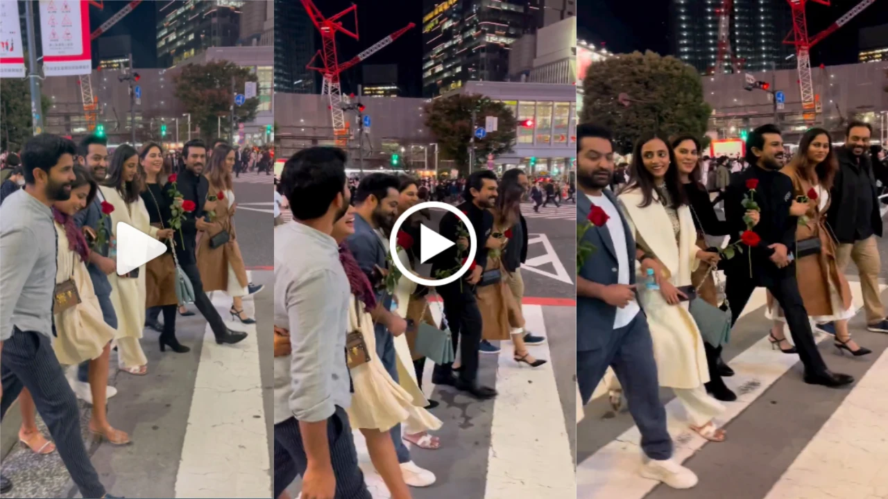 RRR Dosti Video _ Jr NTR And Ram Charan Family Dosti At Japan Streets Video