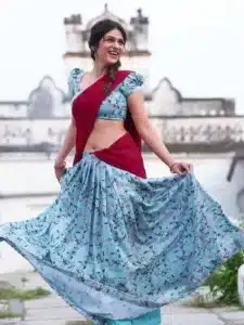 Shraddha Das cute poses in half saree photos viral