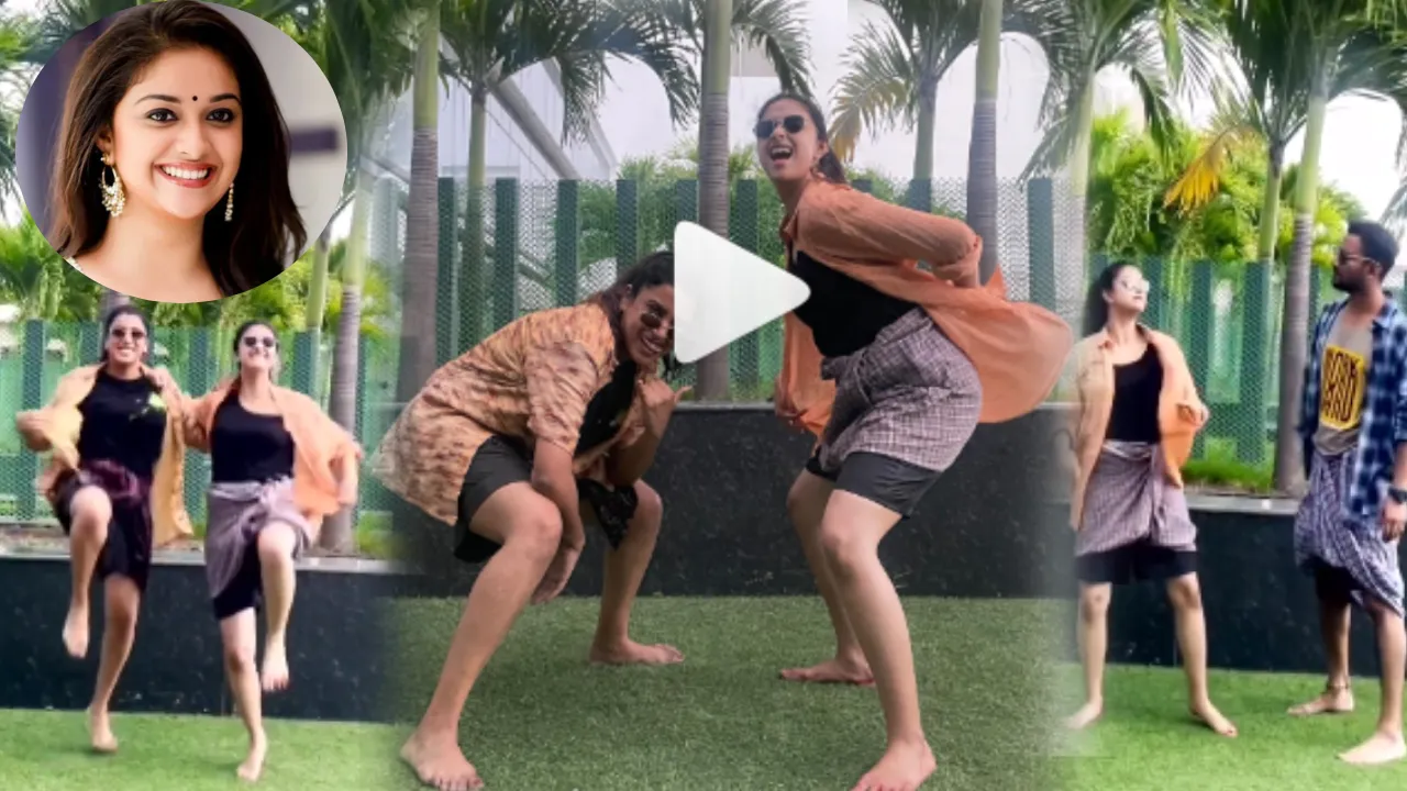Actress Keerthi Suresh Mass Dance with Traditional Dress Video Viral
