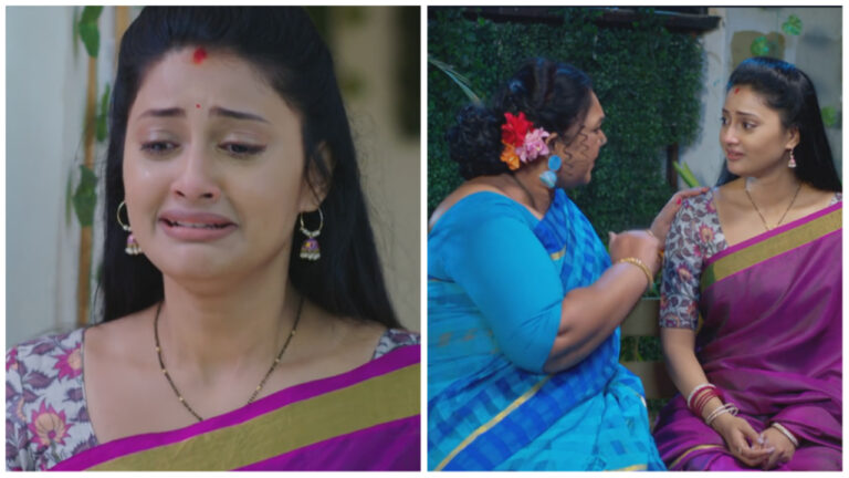 malini comforts vedaswini in todays enneno janmala bandham serial episode