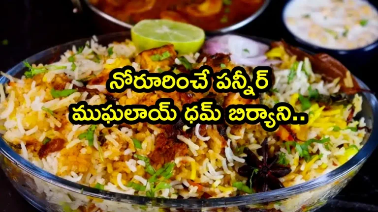 Paneer Mughalai Dum Biryani in Telugu