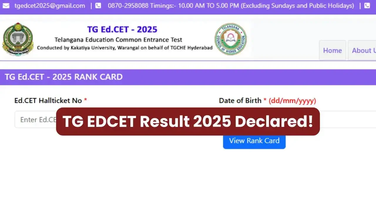 TG EDCET Result 2025