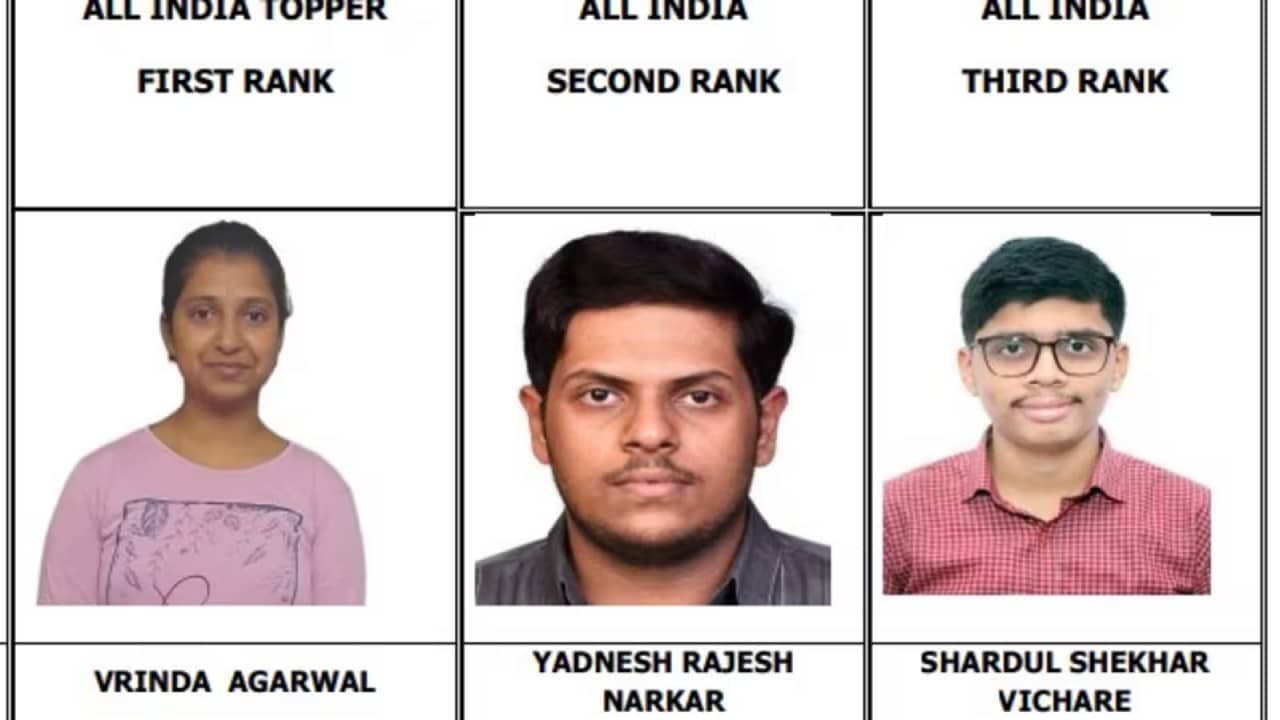 ICAI CA May 2025 Exam Toppers : ICAI CA ఫౌండేషన్ కోర్సులో టాప్ 3 ర్యాంకర్లు వీరే.. వృందా అగర్వాల్ టాపర్..!ICAI CA May 2025 Exam Toppers : ICAI CA ఫౌండేషన్ కోర్సులో టాప్ 3 ర్యాంకర్లు వీరే.. వృందా అగర్వాల్ టాపర్..! icai ca final result pass percentage